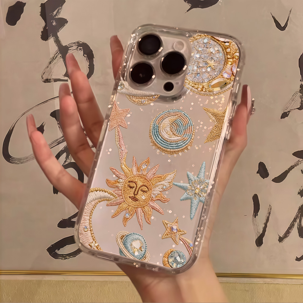 Kreative Sterne-Mond Glitzer-H – Clear Shockproof Bumper Case Bewertung und Preis